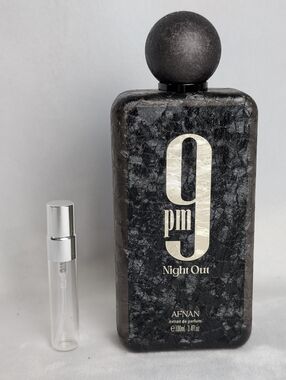 3/$18 5ml Afnan 9 PM Night Out Extrait Decant
